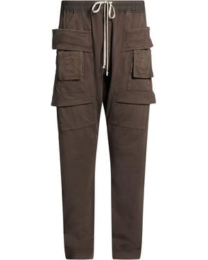 Rick Owens Dark Trousers Cotton - Grey
