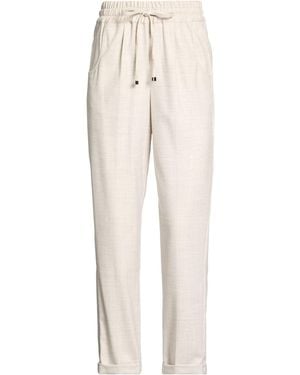 Kiton Pants Virgin Wool, Elastane - Natural
