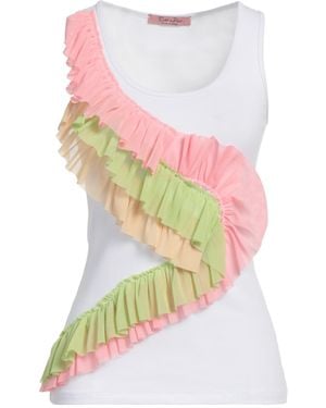 Rose' A Pois Top - Bianco