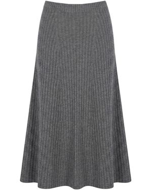 Twinset Midi Skirt Wool, Cashmere - Grey