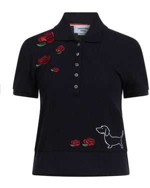Thom Browne Midnight Polo Shirt Cotton - Black