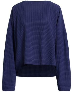 Emporio Armani Top Lyocell, Viscose, Polyester, Elastane - Blue