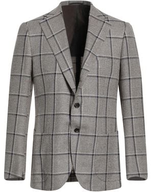 Cesare Attolini Blazer Wool, Silk - Grey