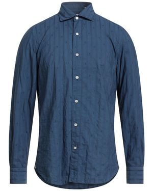 Finamore 1925 Slate Shirt Cotton - Blue