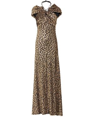 Rabanne Maxi Dress Viscose, Polyamide, Polyester, Elastane - Natural