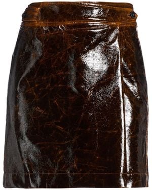 Pomandère Mini Skirt Cotton, Polyurethane - Black