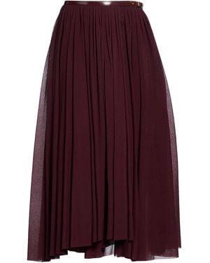 Philosophy Di Lorenzo Serafini Burgundy Midi Skirt Polyamide - Purple