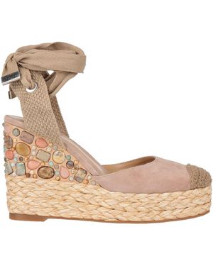 Alma En Pena. Espadrilles Leather, Textile Fibers - Natural