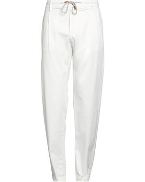 Eleventy Trousers Cotton, Elastane - White
