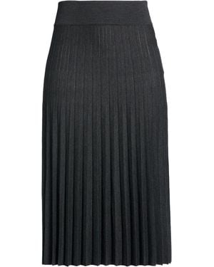 Agnona Charcoal Midi Skirt Wool, Cashmere, Silk - Gray