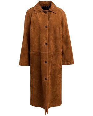 Salvatore Santoro Camel Coat Ovine Leather - Brown