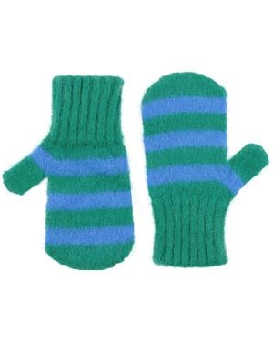 Amaranto Gloves Mohair Wool, Polyamide, Organic Merino Wool - Blue