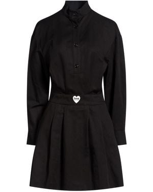Love Moschino Mini Dress Linen, Lyocell, Cotton - Black