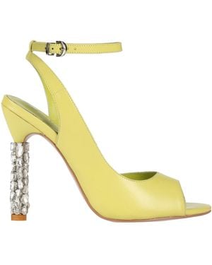 Luciano Barachini Lime Sandals Soft Leather - Metallic
