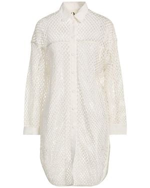 8pm Ivory Mini Dress Cotton, Elastane - White