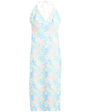 Frankie's Bikinis Midi Dress Polyester, Elastane - Blue