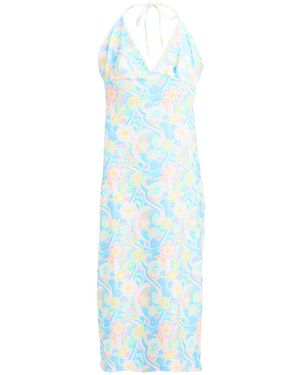 Frankie's Bikinis Midi Dress Polyester, Elastane - Blue