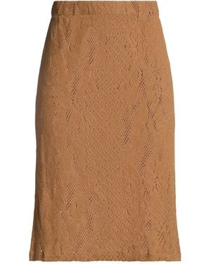 Dixie Midi Skirt Cotton, Polyester - Brown