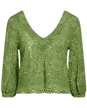 Shirtaporter Top Cotton, Viscose, Polyamide - Green
