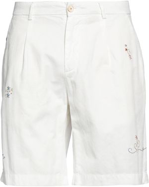 Bob Shorts & Bermuda Shorts Cotton, Linen, Elastane - White
