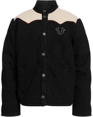 True Religion Western Denim Puffer Jacket - Black