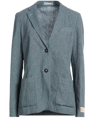 Massimo Alba Blazer Cotton, Linen, Elastane - Blue