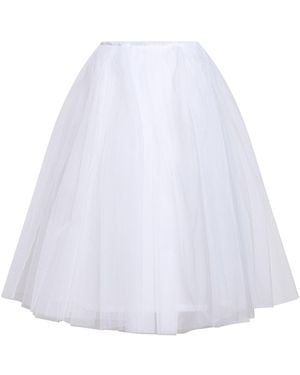 Comme des Garçons Midi Skirt Nylon - White