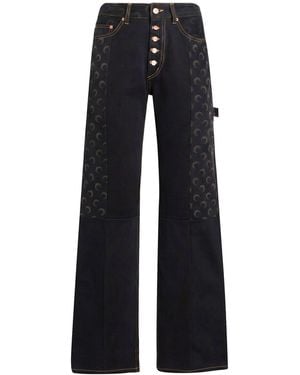 Marine Serre Line Jeans Cotton - Blue