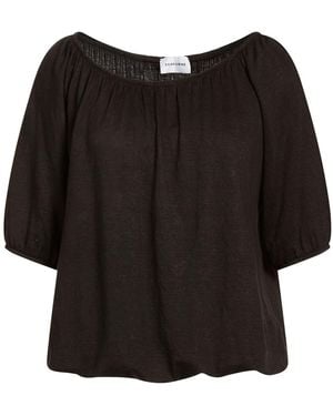Scaglione Top Linen, Elastane - Black