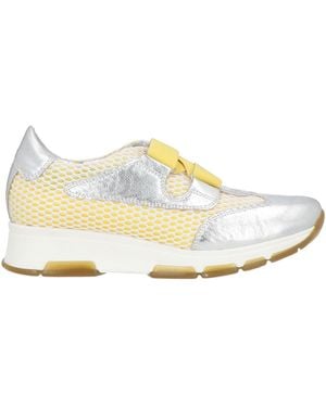 Keys Sneakers Leather, Textile Fibers - White