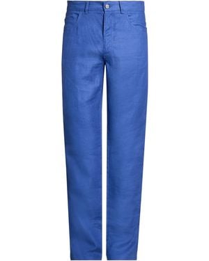 Les Copains Pants Linen - Blue
