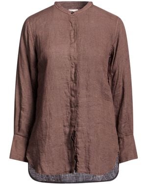 Bagutta Shirt Linen - Brown