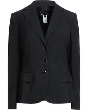 Blue Les Copains Blazer Viscose, Cotton, Elastane - Black