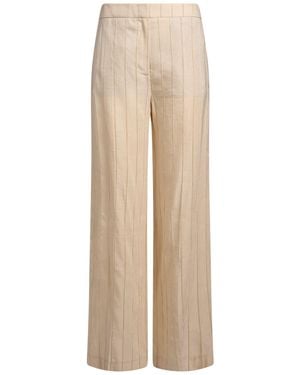 Eleventy Pants Viscose, Linen - Natural