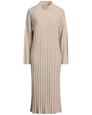 Max Mara Midi Dress Virgin Wool - Natural