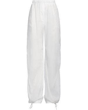 Ferragamo Pants Silk, Polyamide - White