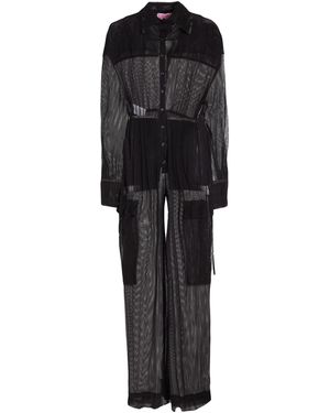 REIMAGINE PINKO x PATRICK MCDOWELL Jumpsuit Polyamide, Cotton - Black