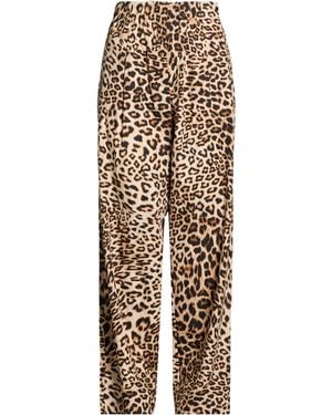 A PAPER KID Camel Trousers Cotton - Natural