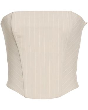 Patrizia Pepe Top Polyester, Viscose, Elastane - White