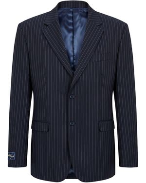 FAMILY FIRST Midnight Blazer Polyester, Wool, Elastane - Blue