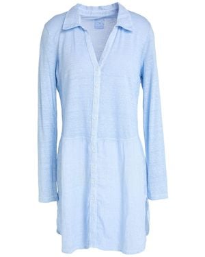 120% Lino Mini Dresses - Blue