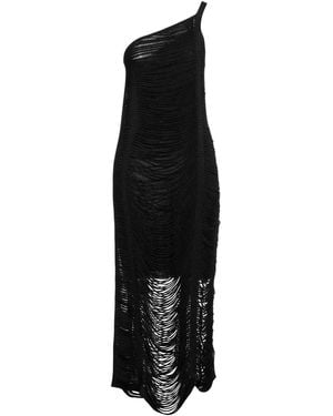 Circus Hotel Midi Dress Viscose, Polyester - Black