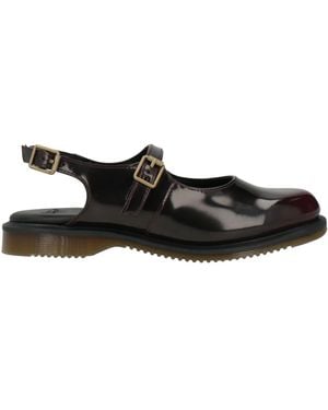Dr. Martens Burgundy Ballet Flats Leather - Black