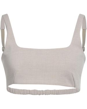 Patrizia Pepe Top Polyester, Viscose, Elastane - Grey
