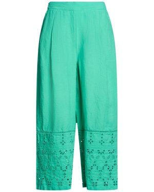 120% Lino Pants Linen - Green