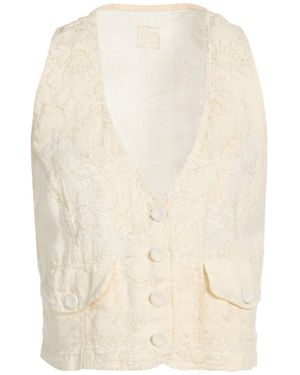 120% Lino Tailored Vests - White