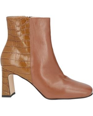 Andrea Pinto Tan Ankle Boots Leather - Brown