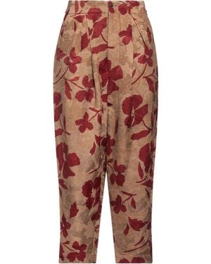 Uma Wang Camel Pants Linen, Viscose - Red