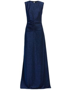 Gaelle Paris Noir Maxi Dress Polyamide, Polyester, Elastane - Blue