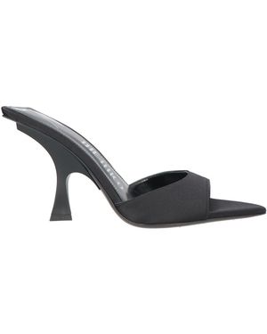 The Attico Sandals Textile Fibers - Black